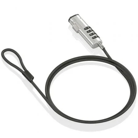 Aisens Cable de Seguridad tipo Nano con Combinación ASLK-D50N05-BK, Negro, 1.5m